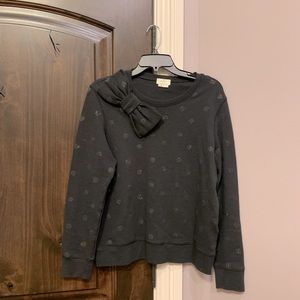 Kate Spade Black Glitter Dot & Bow Top